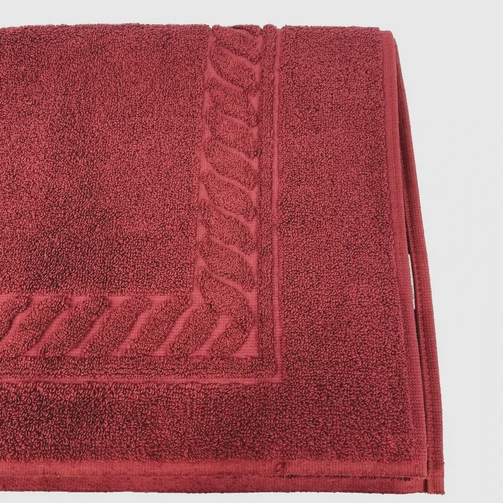 NWT Wamsutta Elite Large Combed Cotton Bath Tub Mat Brick Red 26 x 38 Reversible